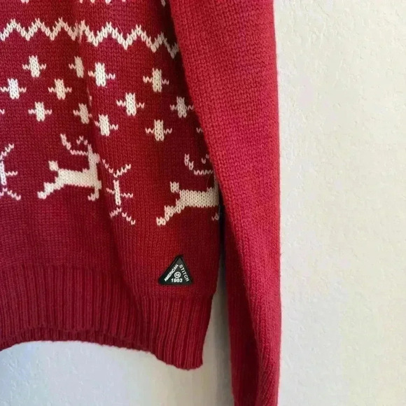 American Stitch Men’s Red Knit Daddy Claus Long Sleeve Pullover‎ Holiday Size L - Picture 7 of 10